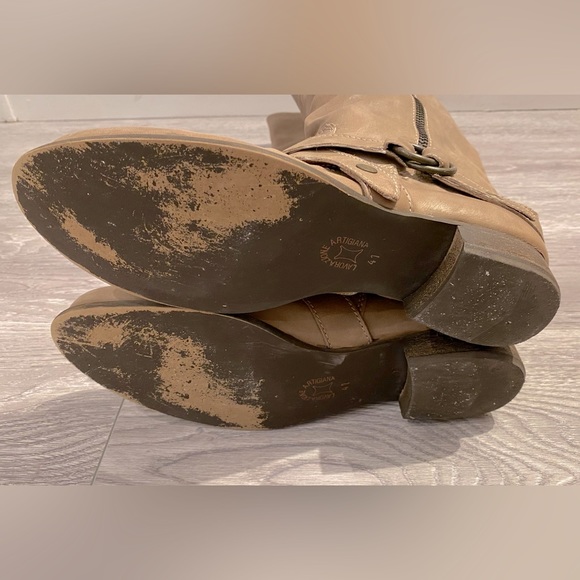 Steve Madden Rebellion Taupe Lea Boots - Picture 4 of 6